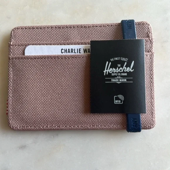 Herschel Light Pink Charlie Wallet / Card Holder - Picture 2 of 4